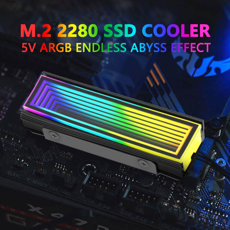 M2 Heatsink Cooler - 5V ARGB Sync Computer 2280 SSD
