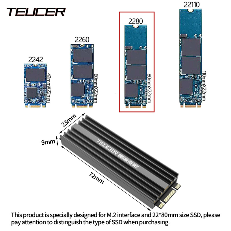 TEUCER M2 SSD Dissipatore di c - M2 Heatsink Cooler recensione e prezzo