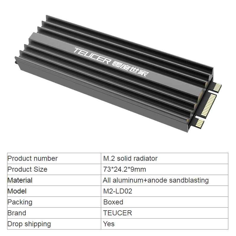 TEUCER M2 SSD Dissipatore di c - M2 Heatsink Cooler recensione e prezzo